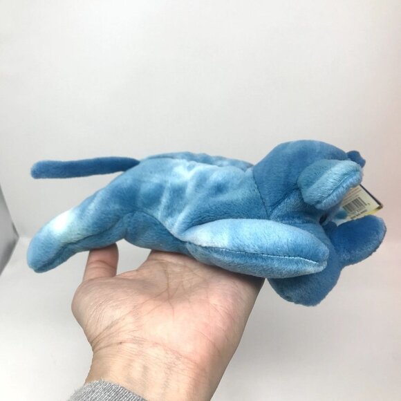 Royal Plush Beanie Baby Blue Tie Dye Rhino Rhinoceros Stuffed Animal Soft Toy - Picture 7 of 7